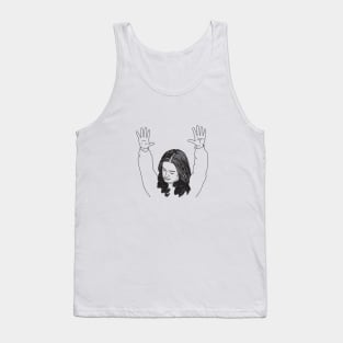 Girl with Hands Up Meme Tank Top